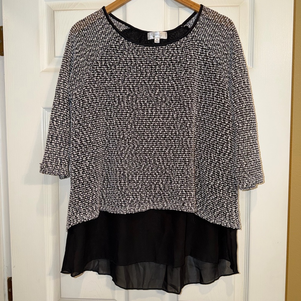 Shannon Ford New York Black and Gray Women's Blouse. Euc